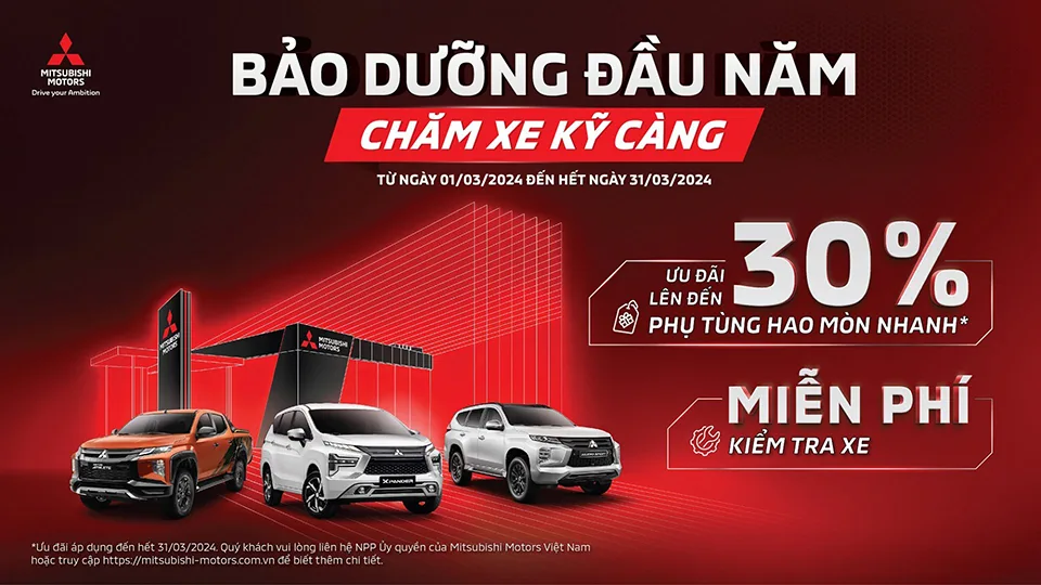 CHƯƠNG TRÌNH ƯU ĐÃI BẢO DƯỠNG XE ĐẦU NĂM DÀNH CHO KHÁCH HÀNG